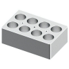 SCILOGEX Block, used for 50mL tubes, 8 holes Model # 18900222