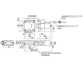 Suruga Seiki KX0830C-R Thin Motorized X Axis Crossed Roller 80x80mm Platform Stage