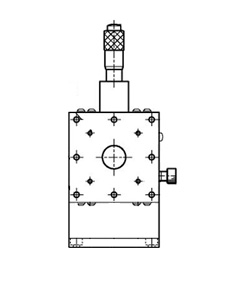 Line Drawing of  BS31-60A Stainless Steel Stage.