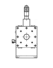 Line Drawing of  BS31-60AR Stainless Steel Stage.